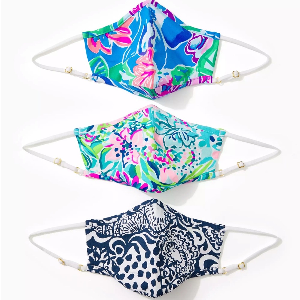 Set of 3 Lilly Pulitzer face masks